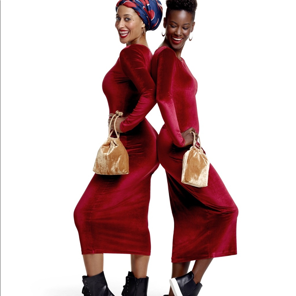 Tracee Ellis Ross for JCP red midi NWT S